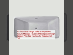 LC-712 Curve Design Make an Impression Luxury Massage House Bathtub Special Design Factory Price Spa Function for Relaxing Hot Tub