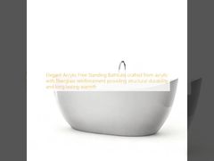 Elegant Acrylic Free Standing Bathtubs crafted from acrylic with fiberglass reinforcement providing structural durability and long lasting warmth