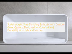 Stylish Acrylic Free Standing Bathtubs with Custom Color Options Designed for Comfort and Durability in Hotels and Homes