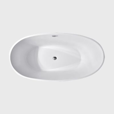 Free Standing White Acrylic Freestanding Soaking Bathtub ISO Certified Solid Surface Composite Stone Resin Indoor Bathroom Use