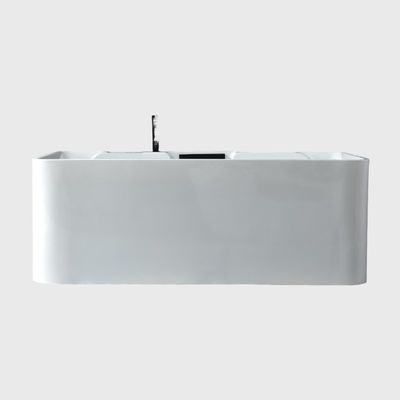 Contemporary 1600mm Back To Wall Bath Freestanding Acrylic Soaking Tubs OEM
