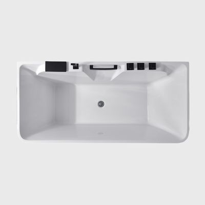 Contemporary Soaking Acrylic Fiberglass Freestanding Bathtubs 59" For Indoor Bathrooms