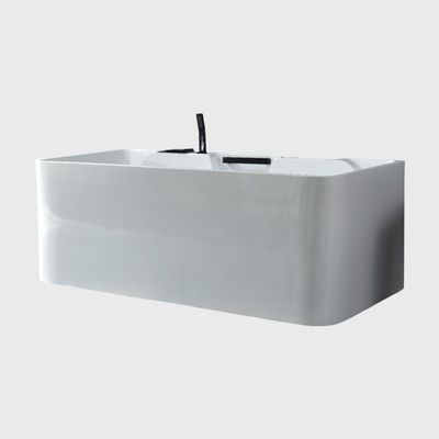 Contemporary Soaking Acrylic Fiberglass Freestanding Bathtubs 59" For Indoor Bathrooms