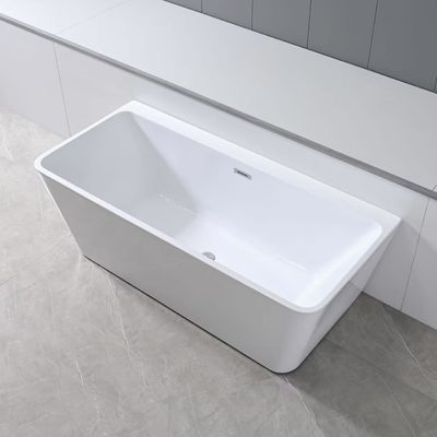 White Round Smooth Acrylic Freestanding Bathtubs