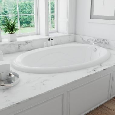 CUPC Approved Undermount Soaking Tub White Alcove Acrylic 60 X 30