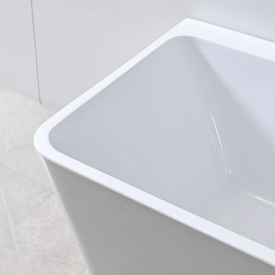 Modern White Round Smooth Acrylic Freestanding Deep  Soaking Bathtubs