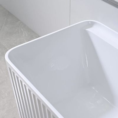 Personalized Stand Alone Acrylic Soaking Tubs Stand Alone 59x30 Anti Slip