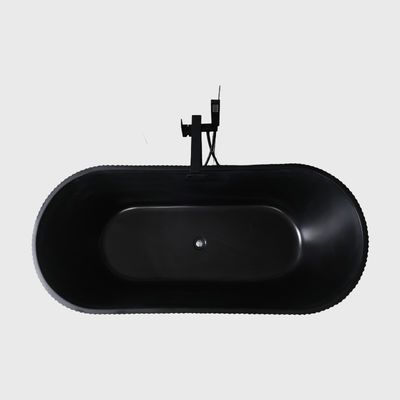 72x42 Modern Indoor Acrylic Black Corner Bathtub Freestanding Deep Soaking
