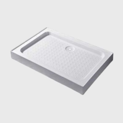 ODM Rectangle Corner Shower Base Tray White Acrylic 700x1200 With Drainer