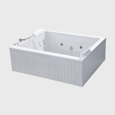 Multifunctional White Jetted Jacuzzi Bathtubs Spa Massage Corner Acrylic