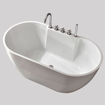 Freestanding Skirt Acrylic Back To Wall Bathtubs 1500 Mm SGS Certified