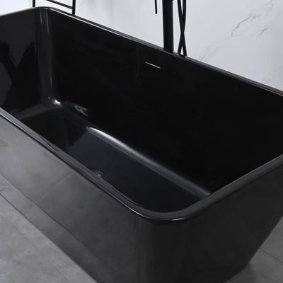 Thermoplastic Acrylic Black Corner Bathtub Spa Heat Retention For Rehabilitation