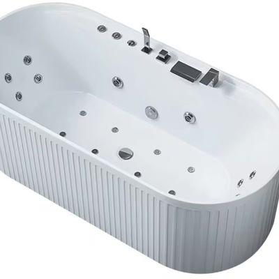 Lightweight Jacuzzi Bathtubs 60 Inch Jetted Tub High Gloss Anti Yellowing
