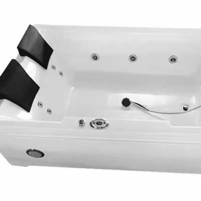 1500mm White Acrylic Hot Tubs And Jacuzzis Two Person Spa Tub For Bathroom