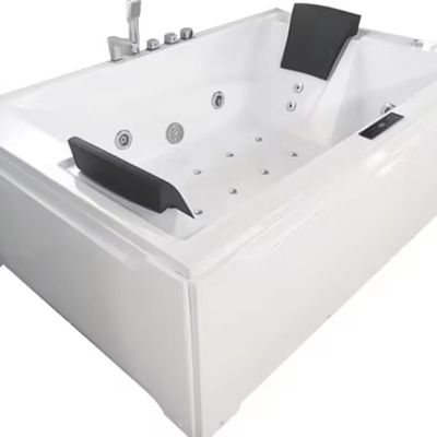 1500mm White Acrylic Hot Tubs And Jacuzzis Two Person Spa Tub For Bathroom