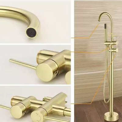 Sustainable Freestanding Bathtub Accessories Chrome Finish SS Faucet For Bathroom
