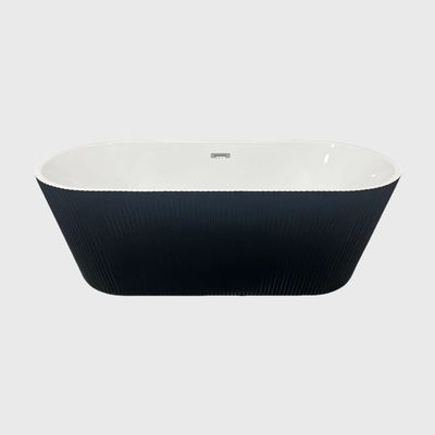 Oval Rectangular White Black Corner Bathtub Stacked Acrylic Free Standing 67"