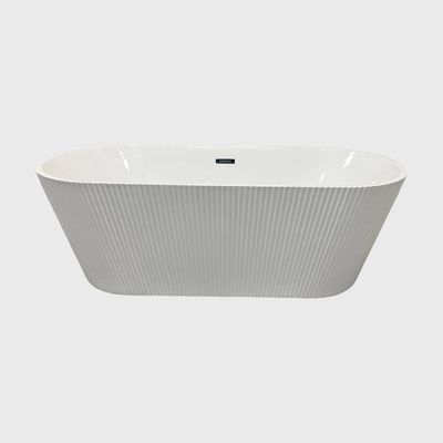 Bathroom Reinforced Acrylic FRP Custom Freestanding Bathtub Rectangular Seamless Deep Soaking