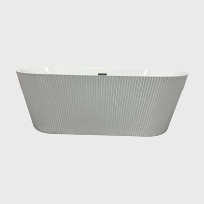 Bathroom Reinforced Acrylic FRP Custom Freestanding Bathtub Rectangular Seamless Deep Soaking