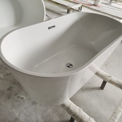 Bathroom Reinforced Acrylic FRP Custom Freestanding Bathtub Rectangular Seamless Deep Soaking