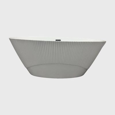 Sustainable White Gloss Oval Stand Alone Bathtub Acrylic Home Hotel