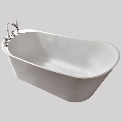 Large Space Acrylic Bathtub 1.6m Free Standing Soaking Pool Drainer Seamless Integrated Design for Hotel 