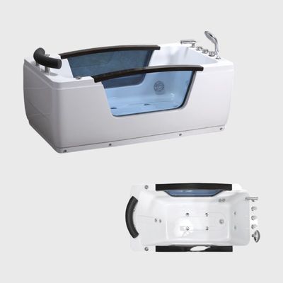 2 People Freestanding Whirlpool Tub Corner Jetted Bathtub Anti Resistant ODM
