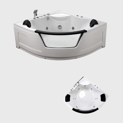 2 People Freestanding Whirlpool Tub Corner Jetted Bathtub Anti Resistant ODM