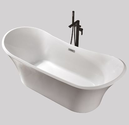 Sustainable Modern Acrylic Slipper Bathtub Soak Spa With Drainer 1500mm