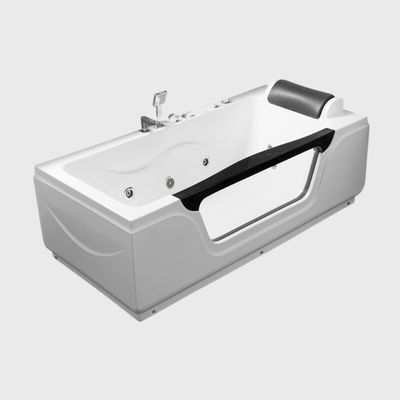 Cold Plunge Freestanding Acrylic Jetted Bathtub Pool 72 Inch Customized