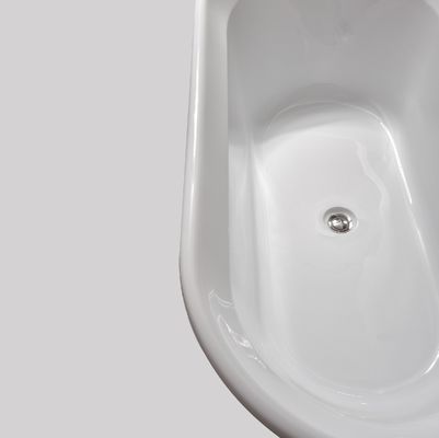 1700mm Bathroom Whirlpool Soaking Fiberglass Freestanding Tub Bath With Drainer ODM
