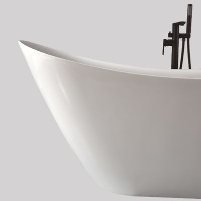 Freestanding Bathroom Bathing Acrylic Slipper Bath Movable Single Person