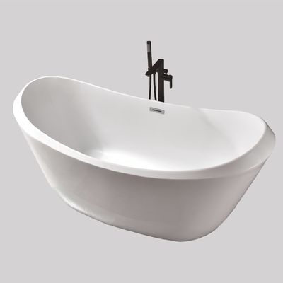 Custom Size Adult Soaking Acrylic Slipper Bathtub Freestanding For Small Bathrooms