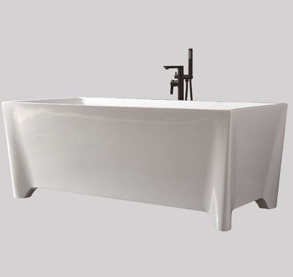 Apron One Skirt Alcove Acrylic Jacuzzi Freestanding Soaking Tub 1600mm