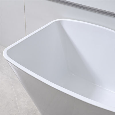 Alcove Acrylic Integral Bathtub White Rectangle Soaking Luxury Bath Tubs Bathroom Use Single Person