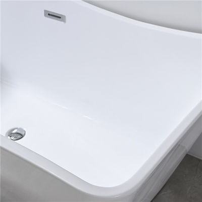 Alcove Acrylic Integral Bathtub White Rectangle Soaking Luxury Bath Tubs Bathroom Use Single Person