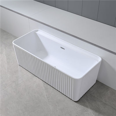 OEM White Freestanding Acrylic Bathtub Soaking 1700mm Rectangular