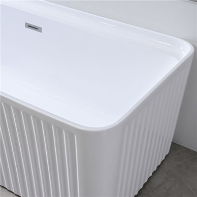 OEM White Freestanding Acrylic Bathtub Soaking 1700mm Rectangular