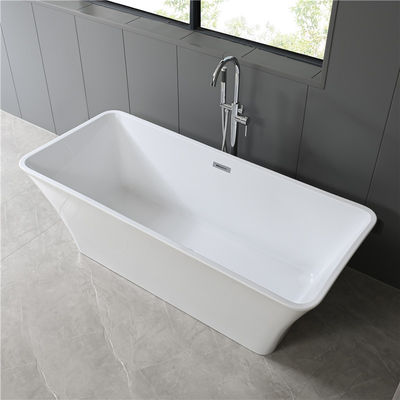 Custom Modern White Acrylic Free Standing Bathtubs For Hotel Home Bathroom