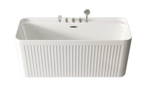 Adults Rectangle Acrylic Soaking Tubs White 51 Inch Freestanding Tub ODM