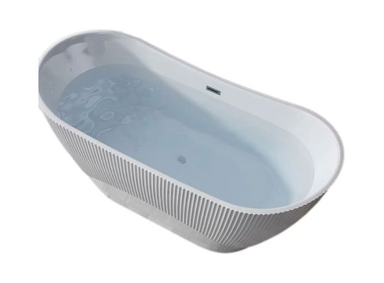 Stain Resistant Bathroom Acrylic Slipper Bathtub Freestanding Soaking White Custom