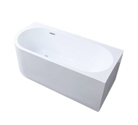 Non Toxic Indoor Acrylic Free Standing Bathtubs Corner Left 60 Inch OEM