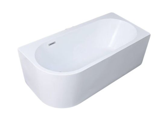 Non Toxic Indoor Acrylic Free Standing Bathtubs Corner Left 60 Inch OEM