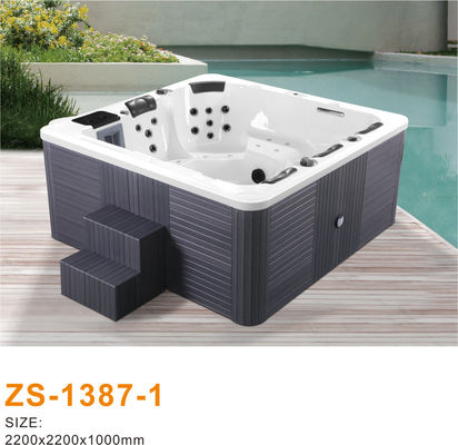 Modern Design Acrylic Freestanding Hydromassage Bathtub With Integrated LED Chromatherapy Lighting And Smart Control
