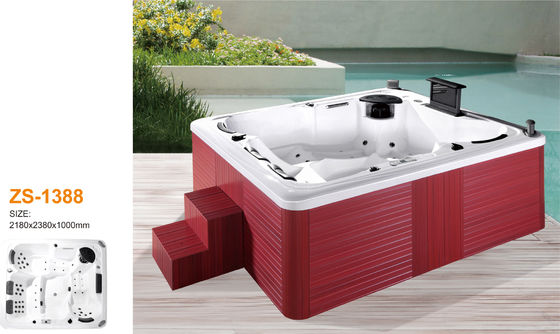 Modern Design Acrylic Freestanding Hydromassage Bathtub With Integrated LED Chromatherapy Lighting And Smart Control