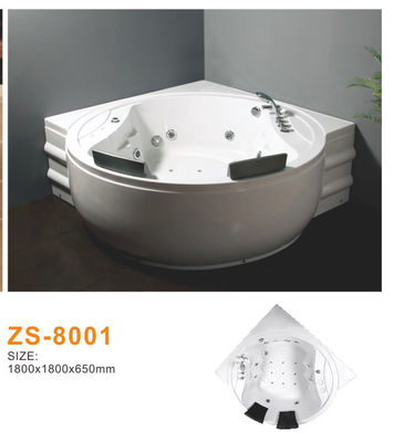 High Efficiency Acrylic Freestanding Jetted Tub For Luxury Villas Boutique Hotels Easy Clean
