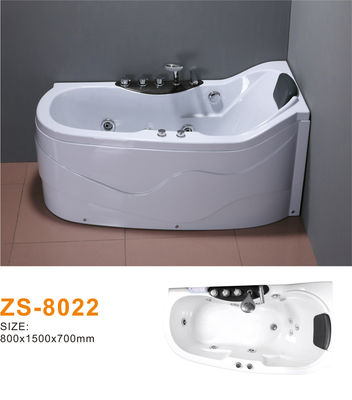 Sleek Acrylic Freestanding Combination Tub With Air & Water Jets For High-End Bathroom Renovations