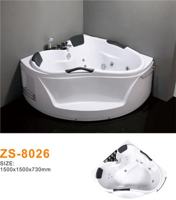 New Arrival Acrylic Freestanding Whirlpool Bathtub Ergonomic Design Built-In Heater