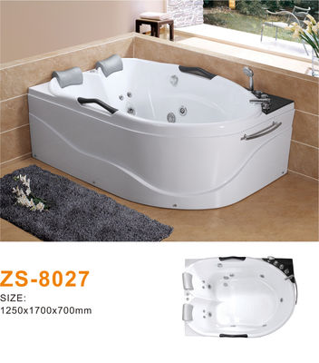 New Arrival Acrylic Freestanding Whirlpool Bathtub Ergonomic Design Built-In Heater