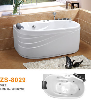 New Arrival Acrylic Freestanding Whirlpool Bathtub Ergonomic Design Built-In Heater